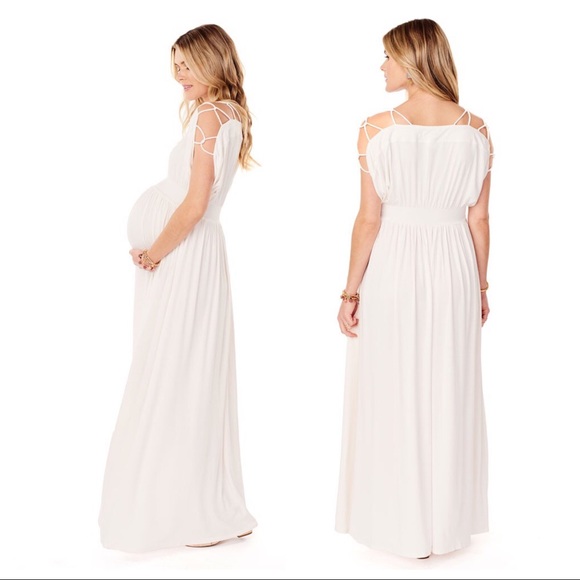 Ingrid & Isabel Ivory Grecian Maternity Maxi Dress - Picture 5 of 6